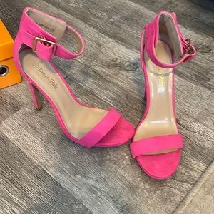 Pink Suede Sandals